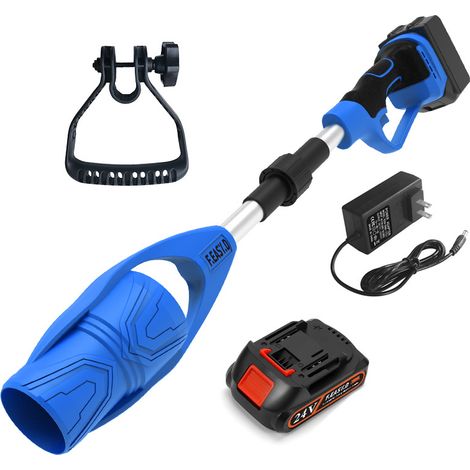 Souffleur de Feuilles sans Fil 21 V, Souffleur à Batterie avec 3 Ah Batteries, 150MPH, 520CFM, Souffleur Jardin Pliable pour Entretien pelouse, enlèvement Feuilles/Neige (Bleu-1Piles) (1/5)