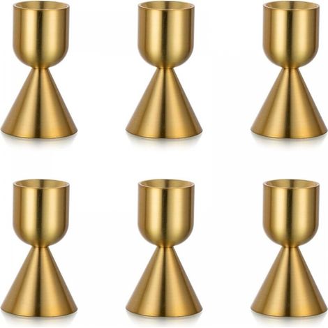 Set of 6 47cm Brass Candle Holders for Taper Candles Aluminum Candlestick Holder for Wedding Birthday Party Table Decoration (1/5)
