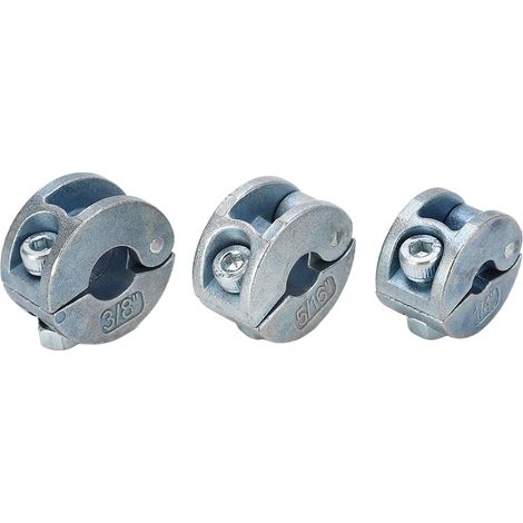 Lot de 3 bagues d'arrêt de profondeur de perçage en alliage de zinc avec clé hexagonale (type ouvert) (1/5)