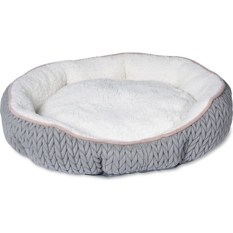 K CAMA PARA MASCOTA, REDONDA 57 X 52 X 16 CM MENTA-GRIS