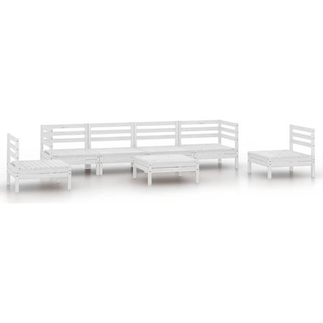 Maison Exclusive - Juego de muebles de jardín 7 piezas madera mac (1/5)