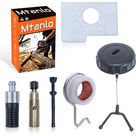 Kit de pompe à huile, pignon sans fin, tuyau et filtre à air pour tronçonneuse à essence Stihl 017 018 Ms170 Ms180 1123 640 3200, 1123 640 3201, 1130 350 0500, 1130 124 0800, 1130 647 9400, 1123 640 3 (1/5)