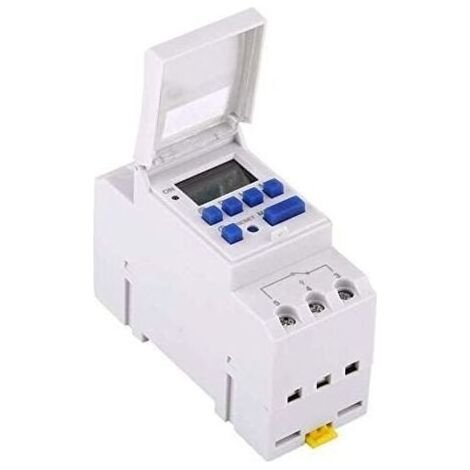 Programmateur électrique, relais temporisé, interrupteur horaire, écran LCD, préréglé, programmable chaque semaine (220 V) (1/4)