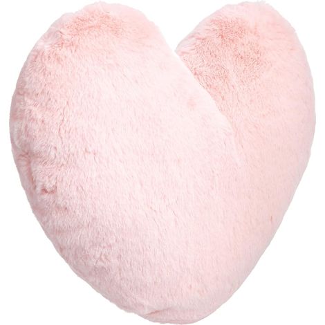 Cojín decorativo en forma de corazón, 46 x 35 cm, rosa peonía.