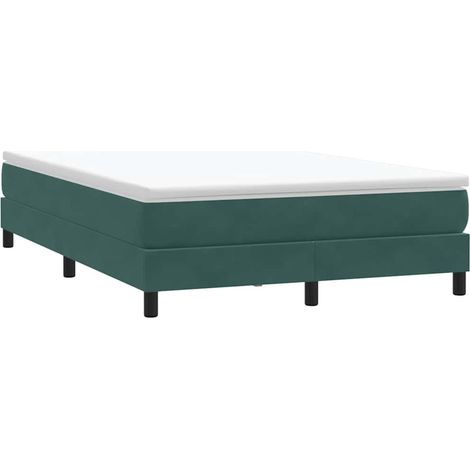 Boxspringbett ohne Matratze Dunkelgrün 140x220 cm Samt vidaXL