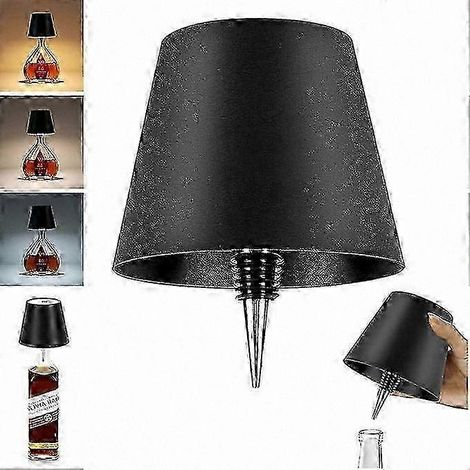 Wiederaufladbare RGB-LED-Flaschenlampe mit Touch-Steuerung, 3 Farben, kabelloses Nachtlicht für Schlafzimmer, Bar und Restaurant, elegante Dekoration (1/5)