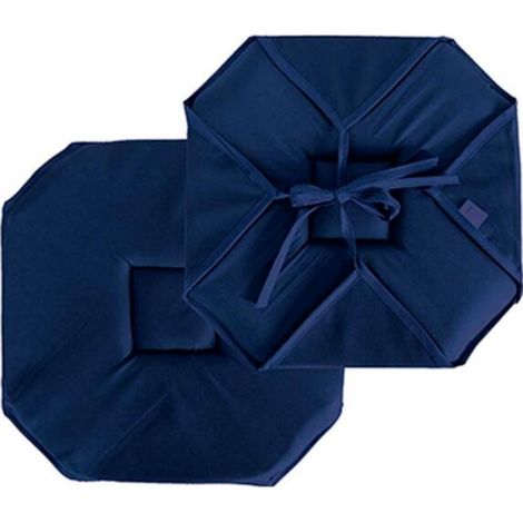 Galette de Chaise Uni "Basic" 40x40cm Bleu Marine
