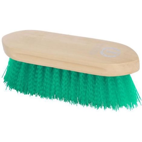 Brosse pour cheval - - Dandy - dure - jade - taille unique - poignée bois verni
