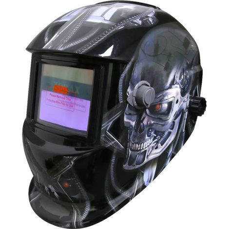 Casco de soldadura con atenuación automática (metálico),amplia ventana de visualización,funciona con energía solar y batería,tinte DIN9-13 (1/4)