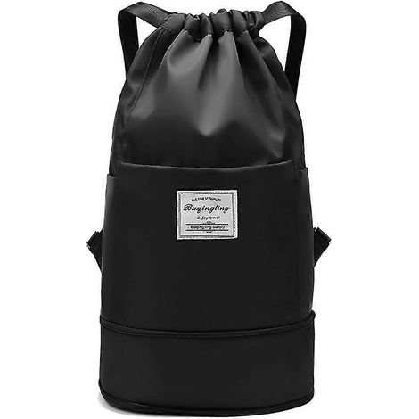 Sac à dos imperméable à cordon de serrage pour femmes et hommes, grande capacité, portable, multi-poches, idéal pour la salle de sport, la natation et le fitness.