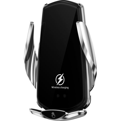 Support téléphone voiture charge sans fil automatique, rotation 90°, fixation ventilation, capteur intelligent pour navigation (1/3)