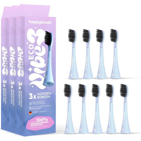 Brossettes 9 pièces pour Brosse à Dents Sonique Électrique ECO VIBE Sunrise Têtes de Rechange avec Icônes de Distinction  Brossettes de Rechange d'Origine à Poils Arrondis (tons pastel) (1/5)