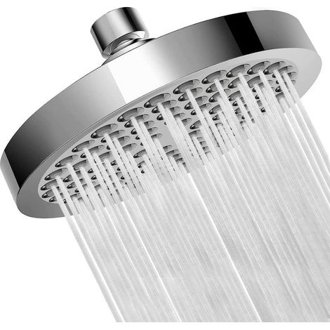 (Argent)Pomme de Douche Anti Calcaire, Pomme de Douche Haute Pression, Pommeau de Douche Fixé, Pommeau Douche Pluie à Économie d\'eau, Ronde Tête de Douche Pluie, Pommeau Universelle (1/5)