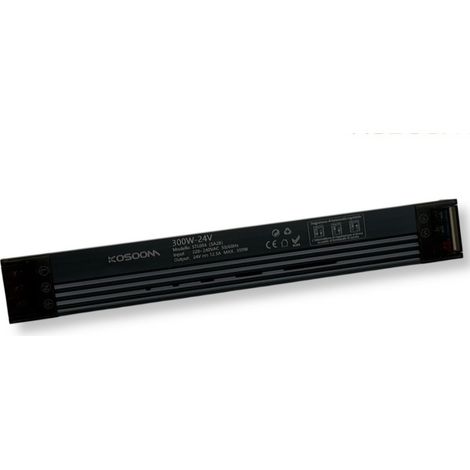 Trasformatore LED slim 24V dimmerabile DIP, alimentatore sottile IP20 uso interno, Disponibili 60W 100W 150W 200W 300W (300W)