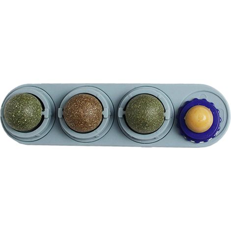 1 pièce Jouet à l'herbe à chat, pour lécher et mâcher, stimulant naturel, hygiène dentaire, fixation murale ou posable (1/5)
