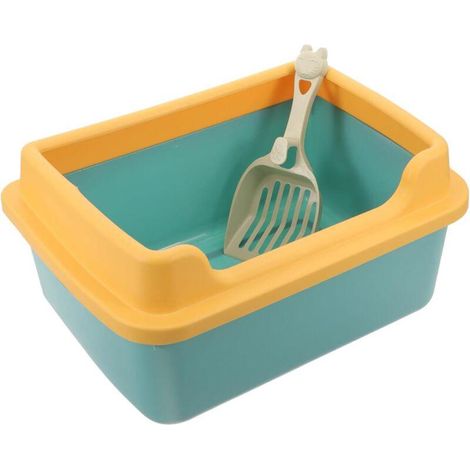 Bac à Litière Semi-fermé pour Chat Intérieur pour Chaton Fournitures pour Animaux De Compagnie
