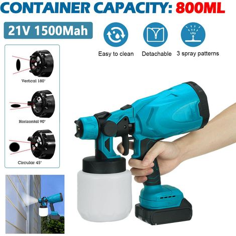 Pistolet à peinture Portable Pistolet à peinture électrique au lithium Pistolet à peinture en aérosol mural électrique rechargeable Pulvérisateur à peinture sans fil-1pc (1/4)