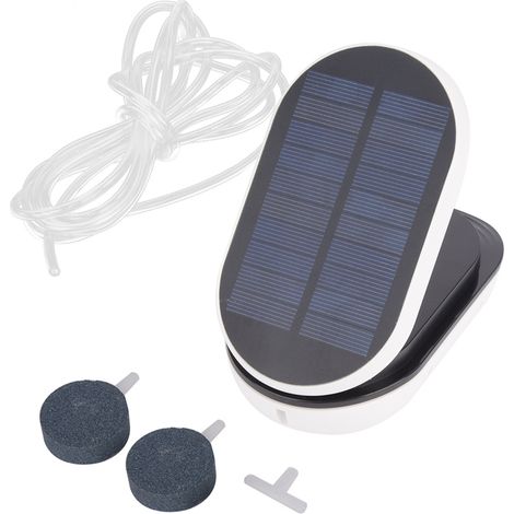 AP007 Pompe à air solaire portable à 3 niveaux, oxygénateur et aérateur pour aquariums/bassins à poissons (1/5)