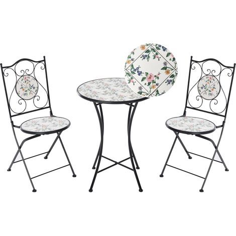 Bistro Set COLLIO Metall Schwarz