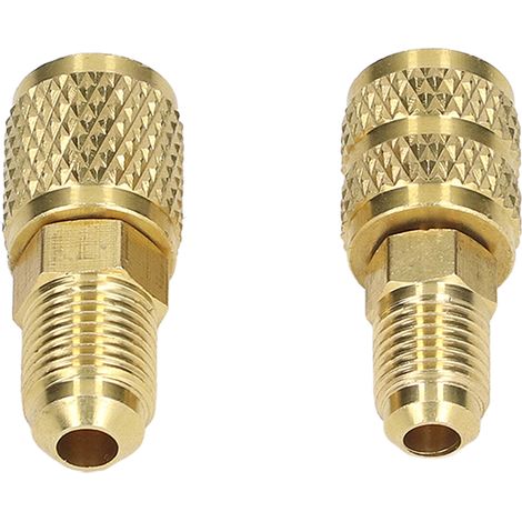 Adaptateur de réfrigérant R22 M1/4SAE x F5/16SAE R410 M5/16SAE x F1/4SAE Adaptateur pivotant en cuivre