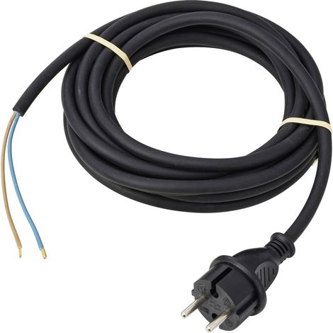 Sygonix SY-7486034 Strom Anschlusskabel Schwarz 5.00 m (1/2)