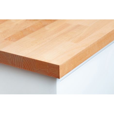 Solid Beech Wooden Worktop Upstand 3M x 80mm x 18mm