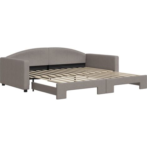 Maison Exclusive - Tagesbett Ausziehbar Taupe 100x200 cm Stoff