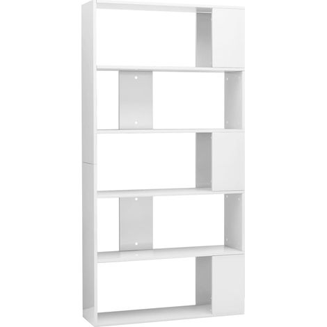 Maison Exclusive - Libreria/Divisorio Bianco Lucido 80x24x159 cm