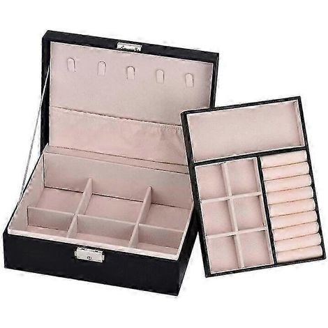 Coffret à bijoux T32, extensible et peu encombrant, avec serrure (1/5)