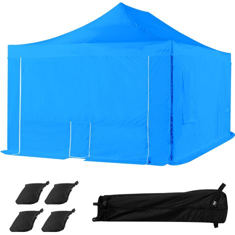 Mophorn Tragbares Lackierkabinenzelt (587x398x178 cm) für Sprüharbeiten, wasserabweisend und faltbar, mit 4 Netzfenstern für Belüftung – ideal für Autoteile, Möbel und Motorräder, Sprühschutz in Blau