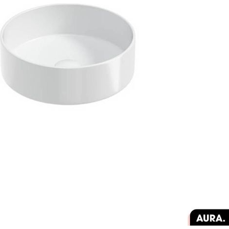 Vasque à poser avec siphon OFFERT  AURA  Blanc  36 × 11 (1/3)