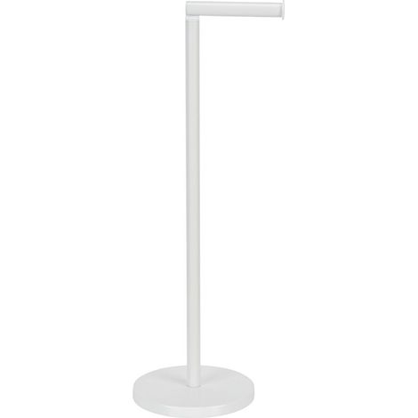 Support porte-papier toilette sur pied – Acier inoxydable brillant – Capacité 1 rouleau classique + 4 rouleaux supplémentaires – Base ronde stable