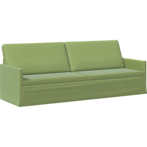 3 Seater Sofa Light Green 220 x 81 x 82 cm Velvet vidaXL (1/5)