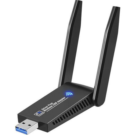 Clé WiFi Puissante USB 3.0 Double Bande, 2.4G / 5.8GHz, Adaptateur WiFi pour PC/Ordinateur Portable/Tablette, Compatible avec Windows 11/10/8/7/Vista/XP, Mac OS X (1/2)