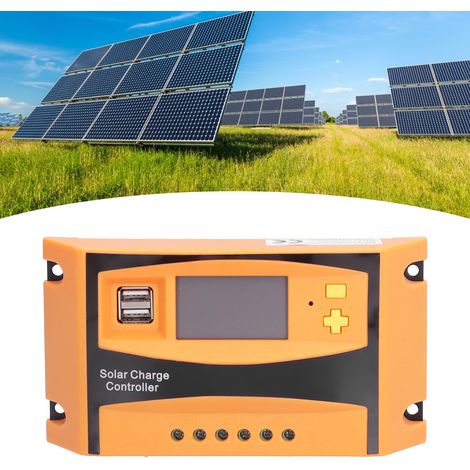 Contrôleur de charge pour panneaux photovoltaïques 12 V/24 V, contrôleur solaire 40 A (1/5)