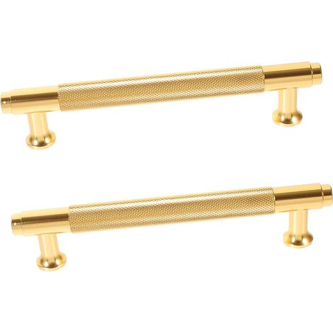 Vintage door handles, kitchen handles, 192mm hole spacing, 2-pack (bright gold)