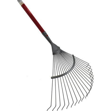 MERMIER Balai gazon fil rond 20 dents renf. avec manche longueur 150cm Ø25mm