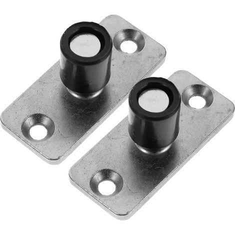 Lot de 2 guides de porte de grange à fixation au sol avec roulement et stabilisateurs à rouleaux pour portes coulissantes – Empêchent le balancement et assurent un fonctionnement fluide (1/5)