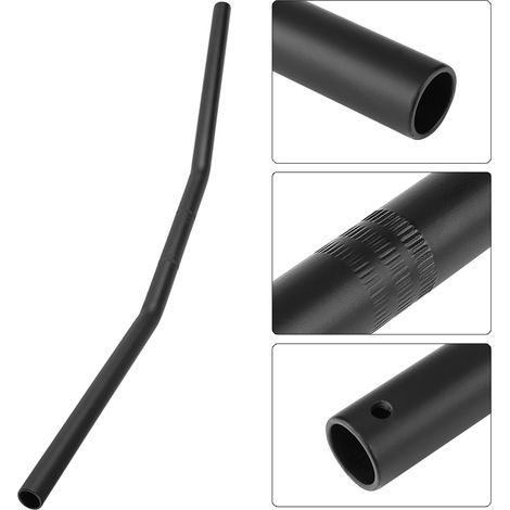 SKUSJLERST Motorcycle Bend Guidon, 78 Pouces22 MM Moto Rétro Bend Guidon Poignée Bar Noir Argent (1/5)