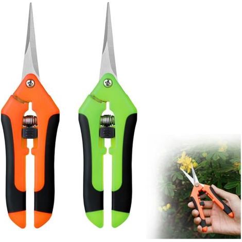 Gartenschere 2-teilig, Präzisionsklinge aus professionellem Edelstahl, ergonomischer Griff für Bonsai-Schnitt.