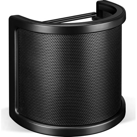 Filtre anti-pop, protection de microphone professionnelle à trois couches en maille métallique.