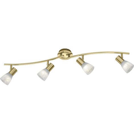 Faretto da Interno a LED in Metallo Ottone Satinato