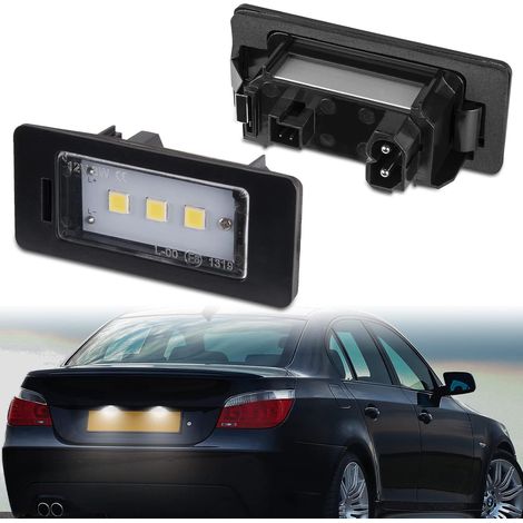 LED Éclairage de Plaque d'immatriculation, LED Éclairage de Plaque avec Canbus Sans Erreur 5050 SMD pour E82 E88 E90 E91 E92 E93 E39 E60 E61 F10 F11 F18 X1 E84 X3 F25 X5 E70, 2 Pièces (1/5)