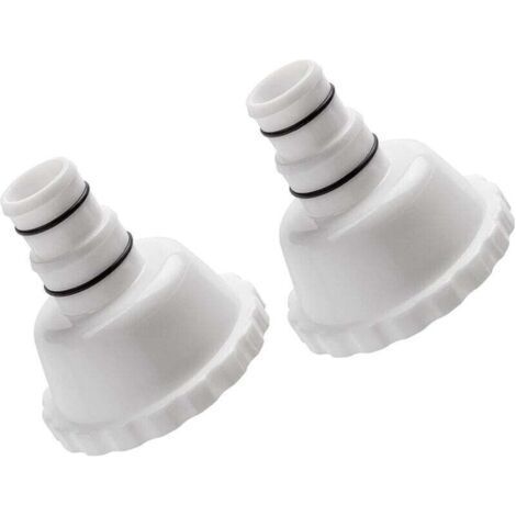 Set of 2 replacement skimmer vacuum adapters, for 1.5" and 1.25" hose fittings, compatible with Summer Waves above-ground pools. (1/4)