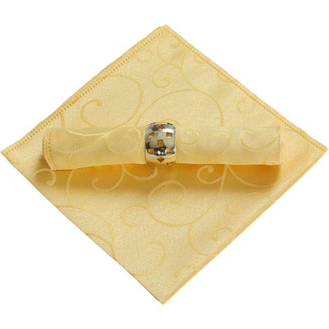 4 Pièces Serviette Tissu Décoration Table à Manger Or (1/5)