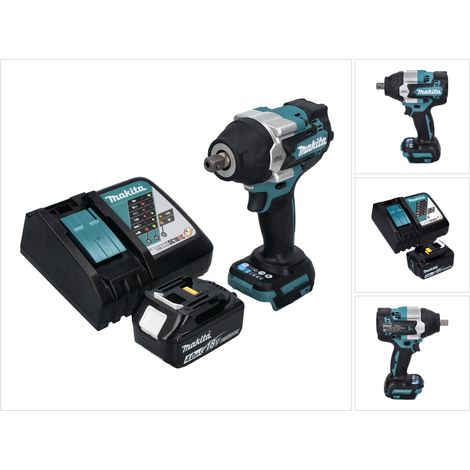 Llave de impacto sin cable Makita DTW 701 RM1 18 V 700 Nm 1/2" XPT Sin escobillas + 1x batería recargable 4,0 Ah + cargador