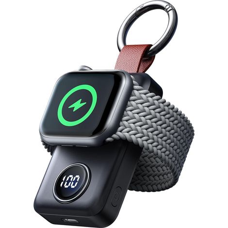 Power Bank pour Apple Watch, 2000mAh Chargeur Magnétiqu Portable pour Apple Watch Series 11/10/9/8/7/6/5/4/3/2/1/SE/SE2/SE3, Ultra 3/Ultra 2/Ultra (1/5)