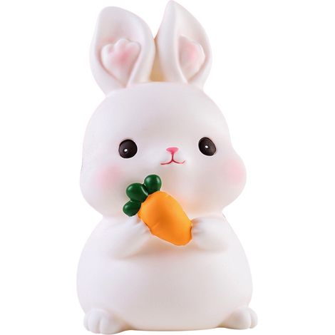 Tirelire enfant en forme de cochon mignon avec un dessin animé, anti-chute, en résine vinyle, pour garçons et filles, motif lapin