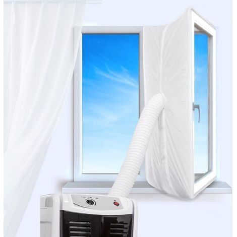 Tissu d'étanchéité pour climatisation, fenêtre, porte, kit de climatisation mobile, isolation thermique, installation simple et pratique (fenêtres 300 x 35 cm) (1/5)