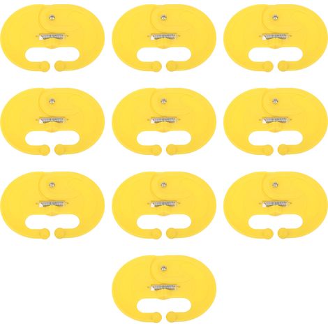 10 Pièces de Verrouillage à Ressort pour Sevrage de Veau, Haute Résistance à la Traction, Nez de Veau en PP élargi et allongé, Lait D'épine, équipement de Sevrage en Plastique (1/5)
